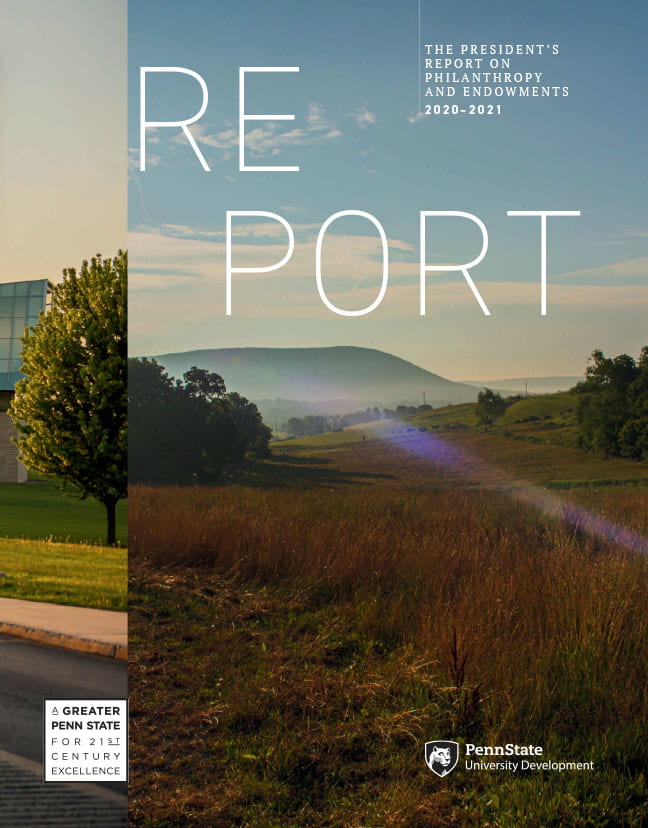 President's Report cover with Mount Nittany