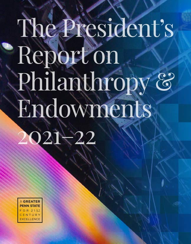 The President's Report on Philanthropy & Endowments cover.
